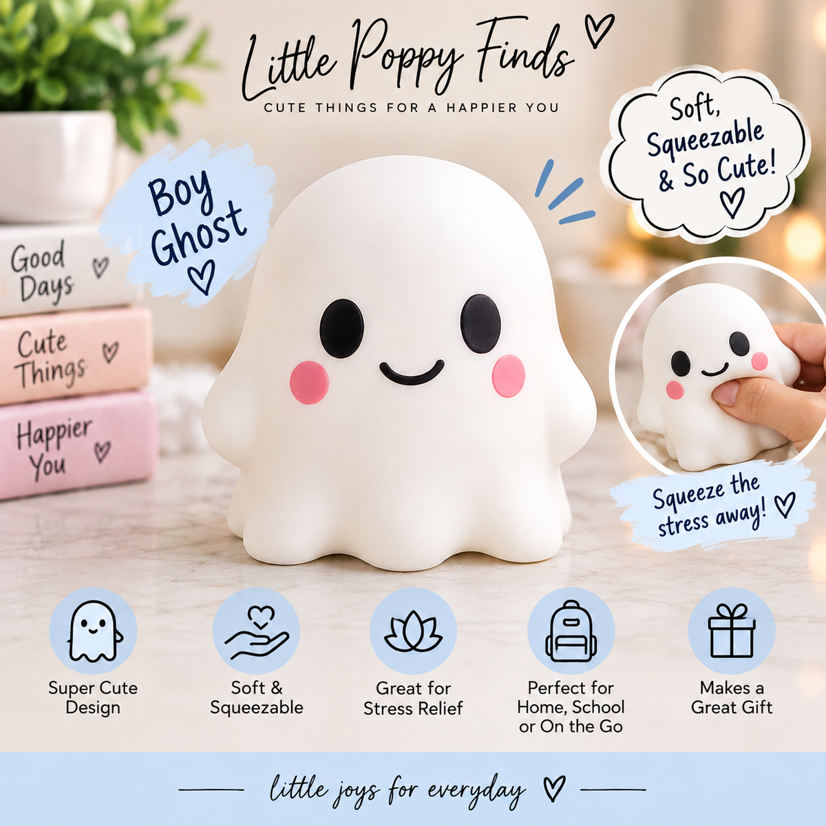 Ghost Squishy Slow-Rise Stress Relief Toy